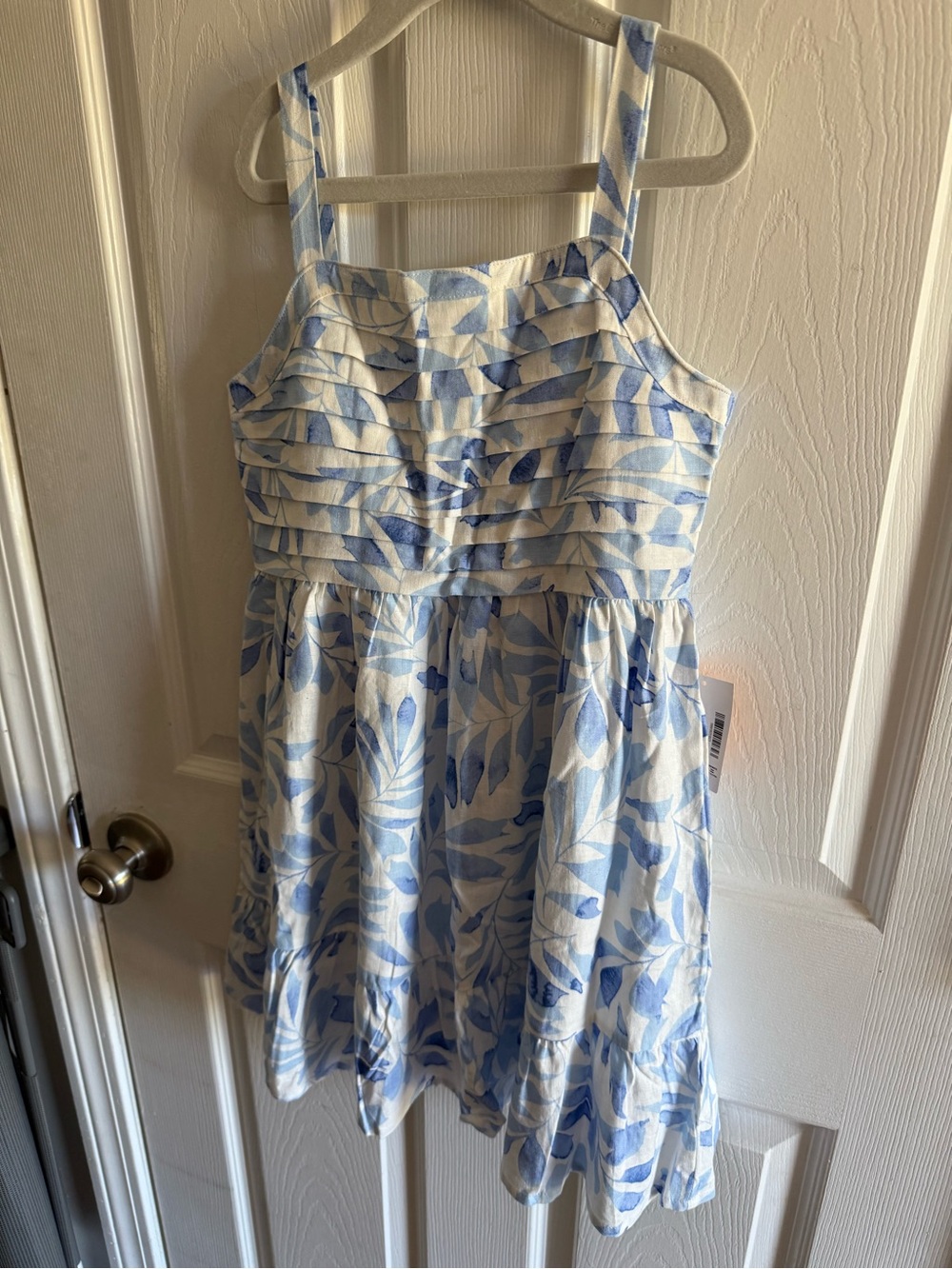 Girls Blue & White Floral Sundress